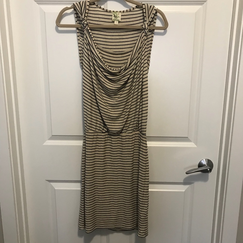Anthropologie stripe cowl dress